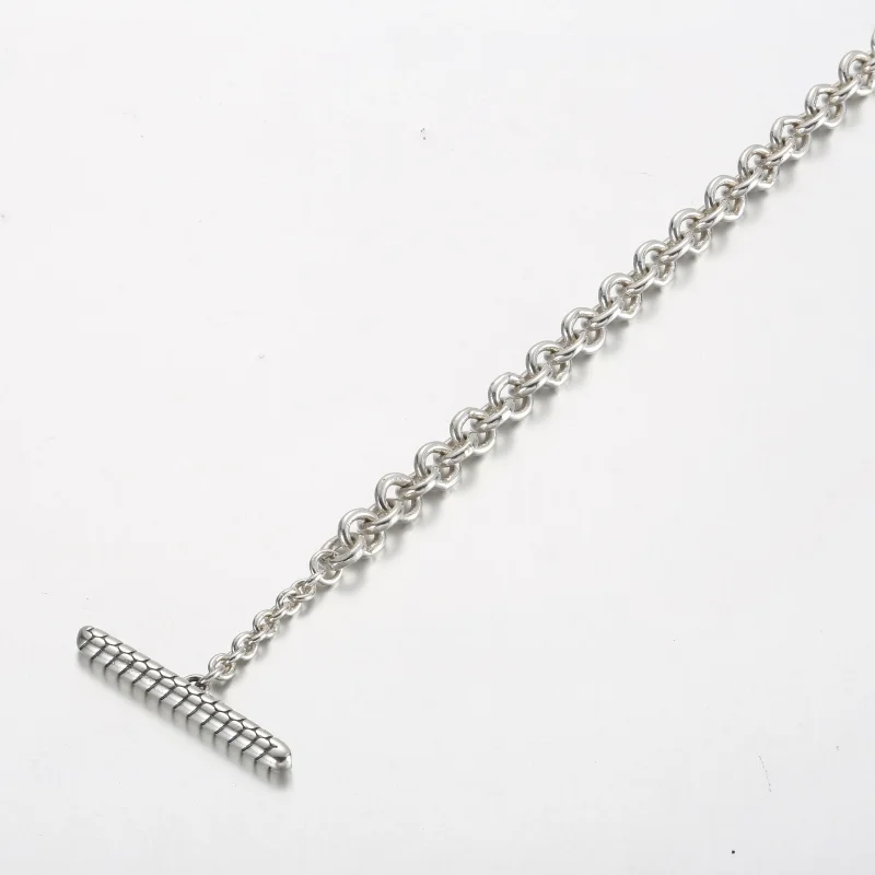 (slika za) Ogrlica Pandora Moments z zapiralno paličico v obliki črke T in obeskom Pandora - Ogled 5