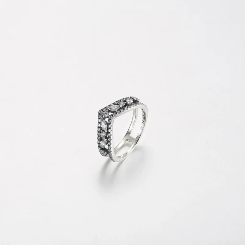 (slika za) Pandora Bleščeči prstan Marquise Double Wishbone - 199095C01 - Ogled 2