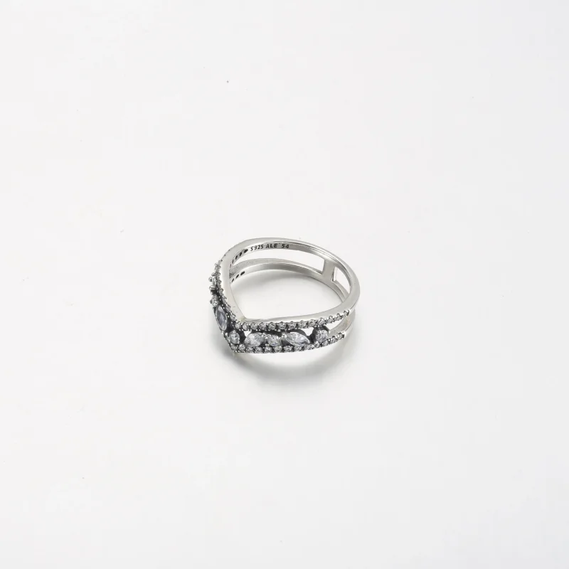 (slika za) Pandora Bleščeči prstan Marquise Double Wishbone - 199095C01 - Ogled 3
