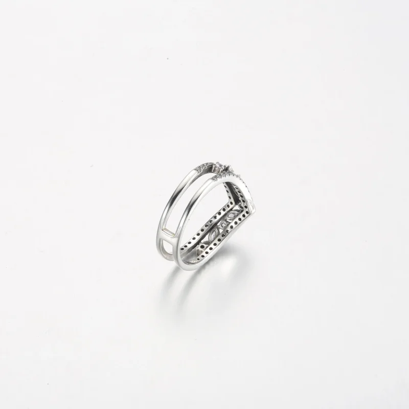 (slika za) Pandora Bleščeči prstan Marquise Double Wishbone - 199095C01 - Ogled 5