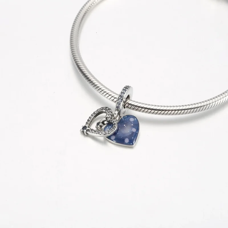(slika za) Pandora Celestial Shooting Star Heart Double Viseči obesek - 792356C01 - Ogled 4