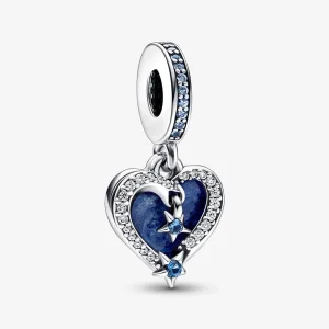 (slika za) Pandora Celestial Shooting Star Heart Double Viseči obesek - 792356C01