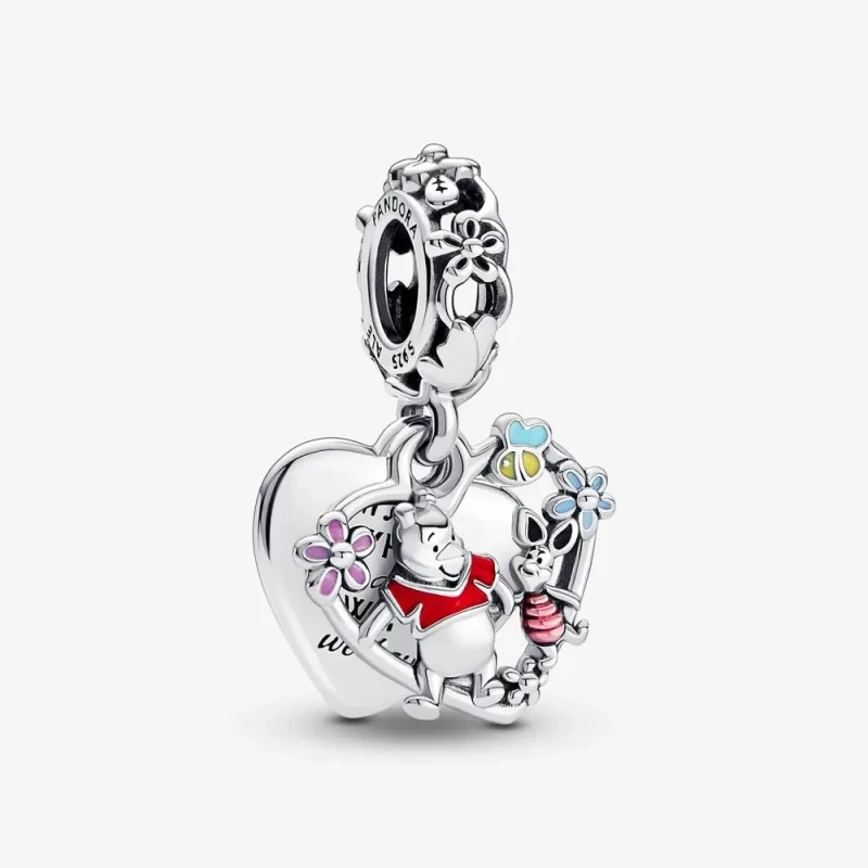 (slika za) Pandora Disney Winnie the Pooh & Pujsek dvojni viseči obesek - 792214C01