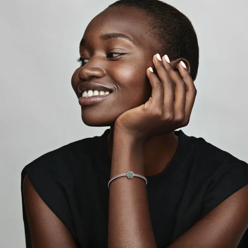 (slika za) PANDORA Ločljivi obesek s štiriperesno deteljico - 792752C01 - Ogled 2