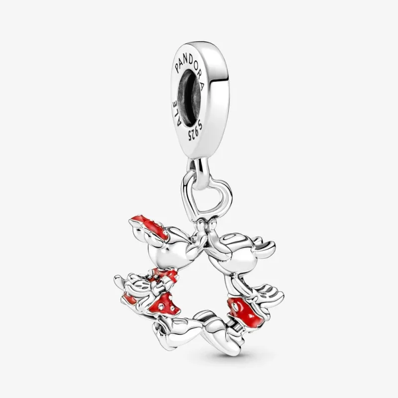 (slika za) PANDORA Obesek Disney junakov Miki in Mini Miške, ki se poljubljata - 790075C01 - Slika izdelka