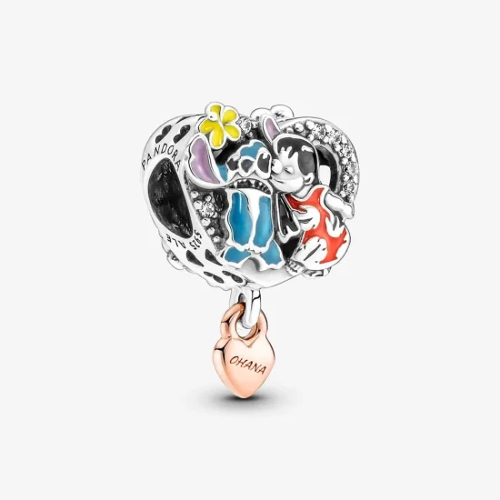 (slika za) PANDORA Obesek z Disney motivom Ohane, Lili in Žverce - 781682C01