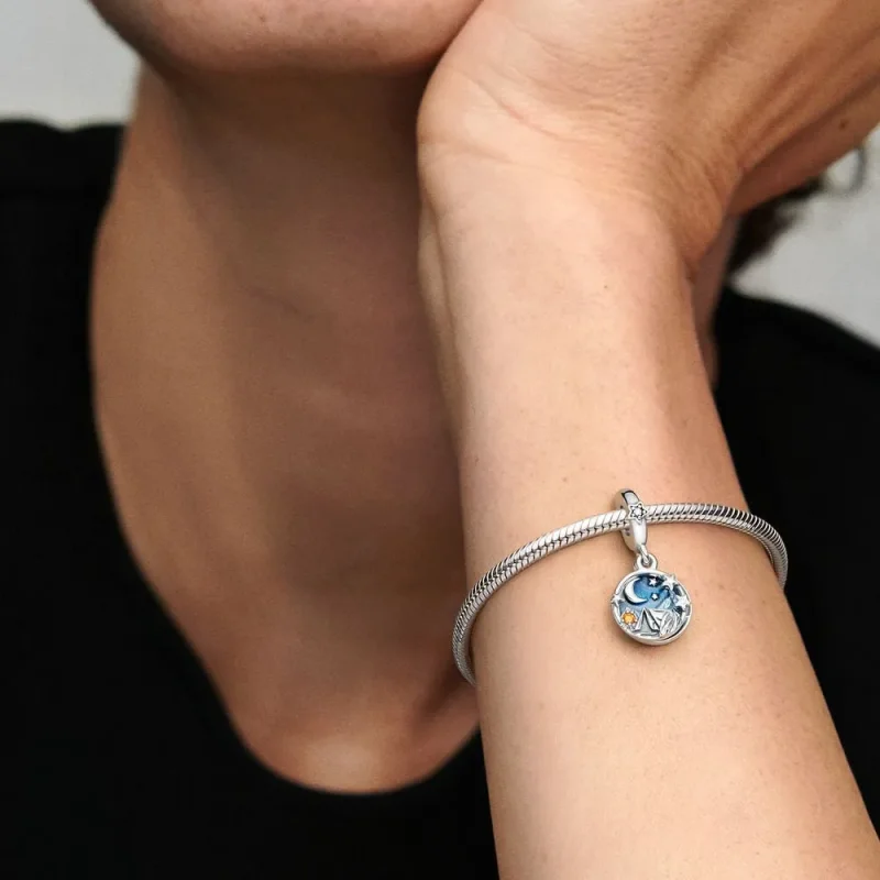(slika za) PANDORA Obesek z motivom taborjenja pod nočnim nebom - 791686C01 - Ogled 5