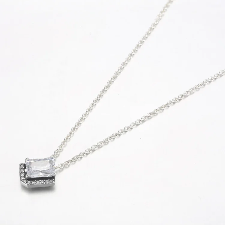 Pandora pravokotna bleščeča ogrlica Halo Collier - 392388C01