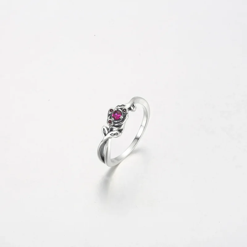 (slika za) PANDORA Prstan Vrtnica Disney iz Lepotice in zveri - 190017C01 - Ogled 2