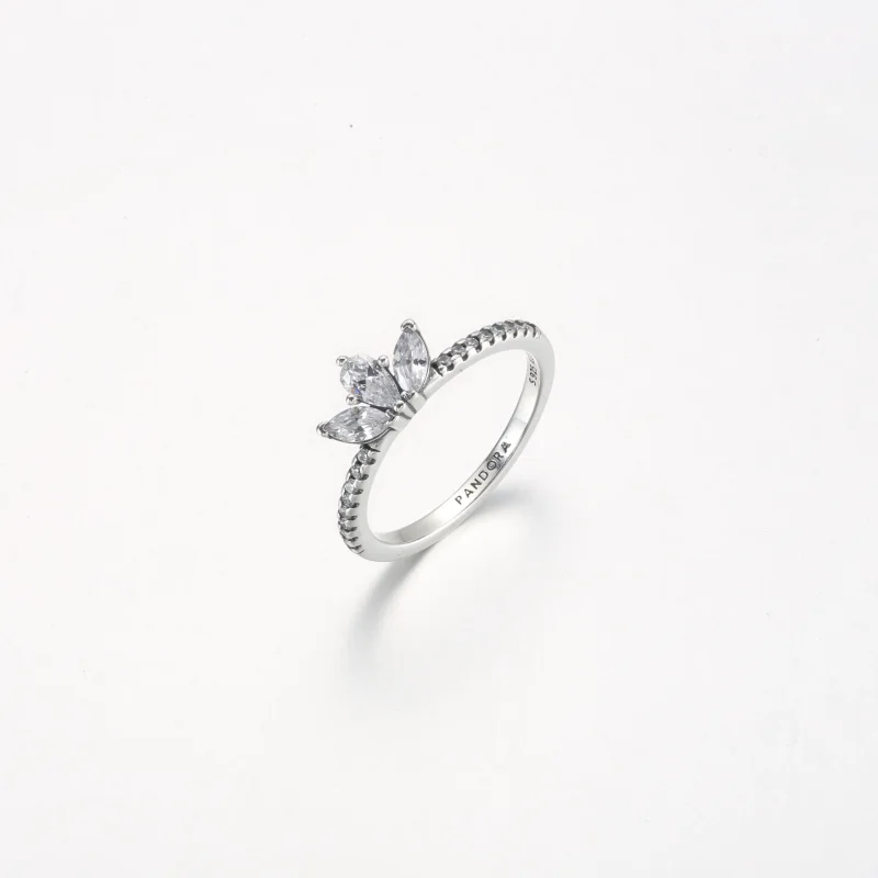 (slika za) PANDORA Sijoči cvetlični prstan z grozdi - 192392C01 - Ogled 2