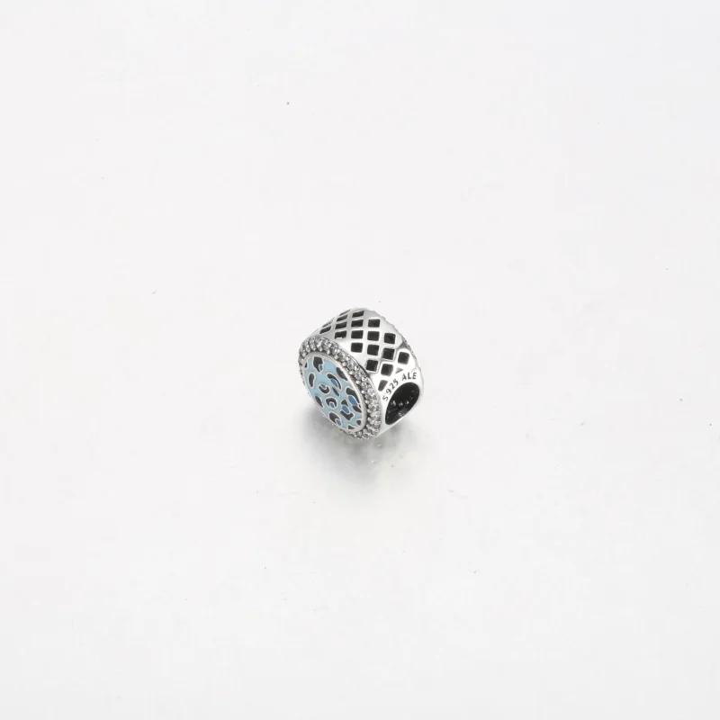 (slika za) Pandora srebrni obesek s potiskom modrega leoparda - 792016CZ_E024 - Ogled 4