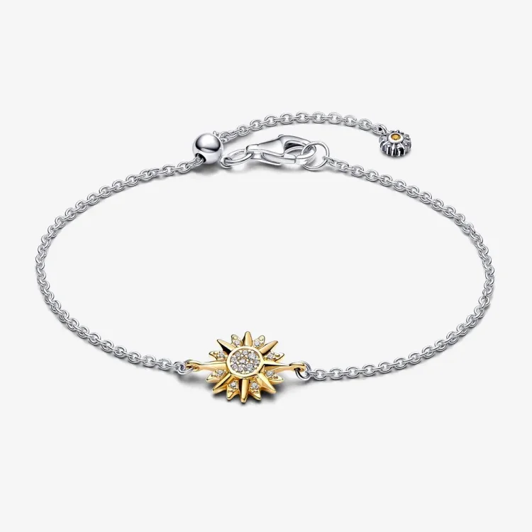 Pandora Sun srebro in 14k pozlačena zapestnica - 562837C01