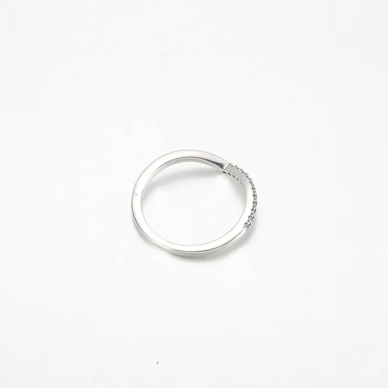 (slika za) Polovično obrobljen prstan Pandora Timeless v obliki prsne kosti - 192394C01 - Ogled 3