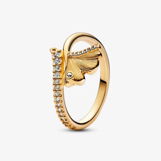 (slika za) Prstan Pandora Ginkgo 14k pozlačen - 162444C01