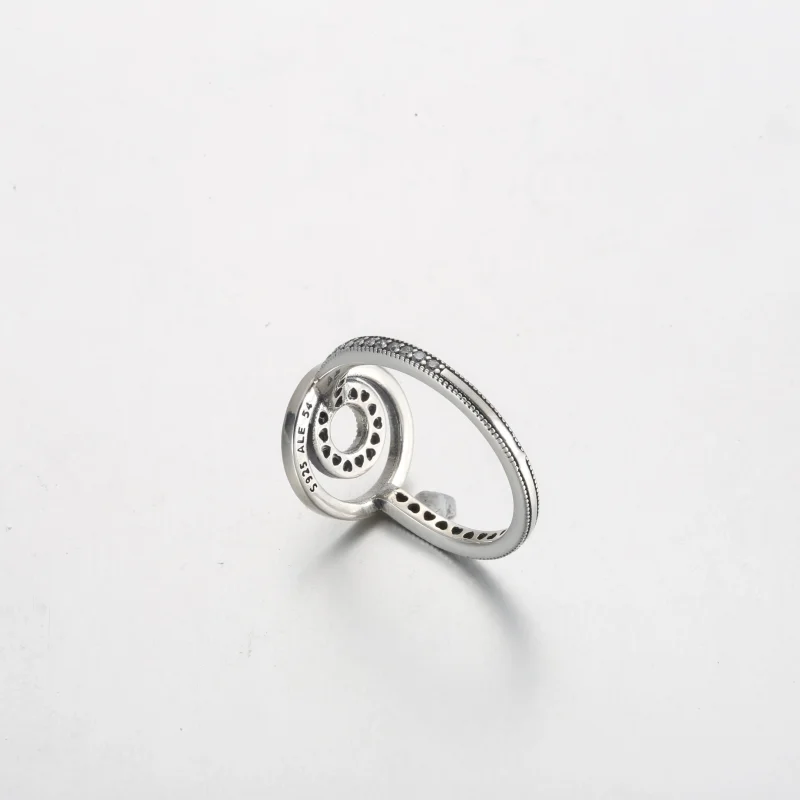 (slika za) Prstan Pandora Signature Circles Pavé - 192316C01 - Ogled 5