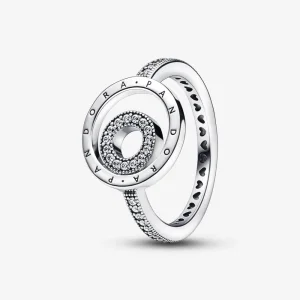 (slika za) Prstan Pandora Signature Circles Pavé - 192316C01