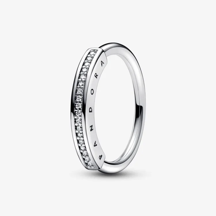 Prstan Pandora Signature I-D v slogu pavé - 192283C01