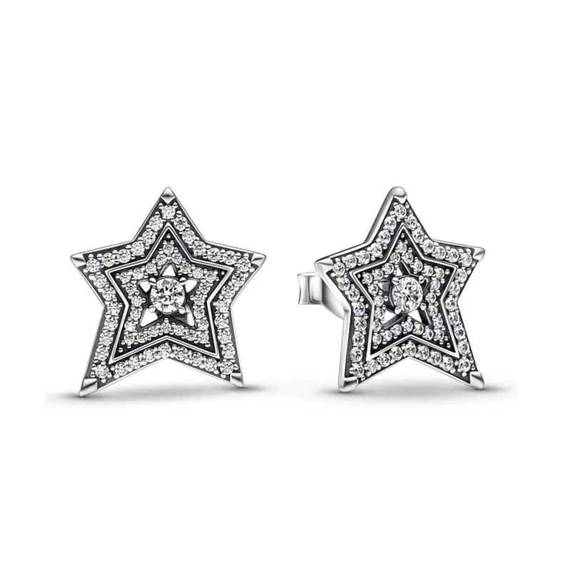 (slika za) Uhani Pandora Celestial Asymmetric Star Stud - 292415C01 - Slika izdelka