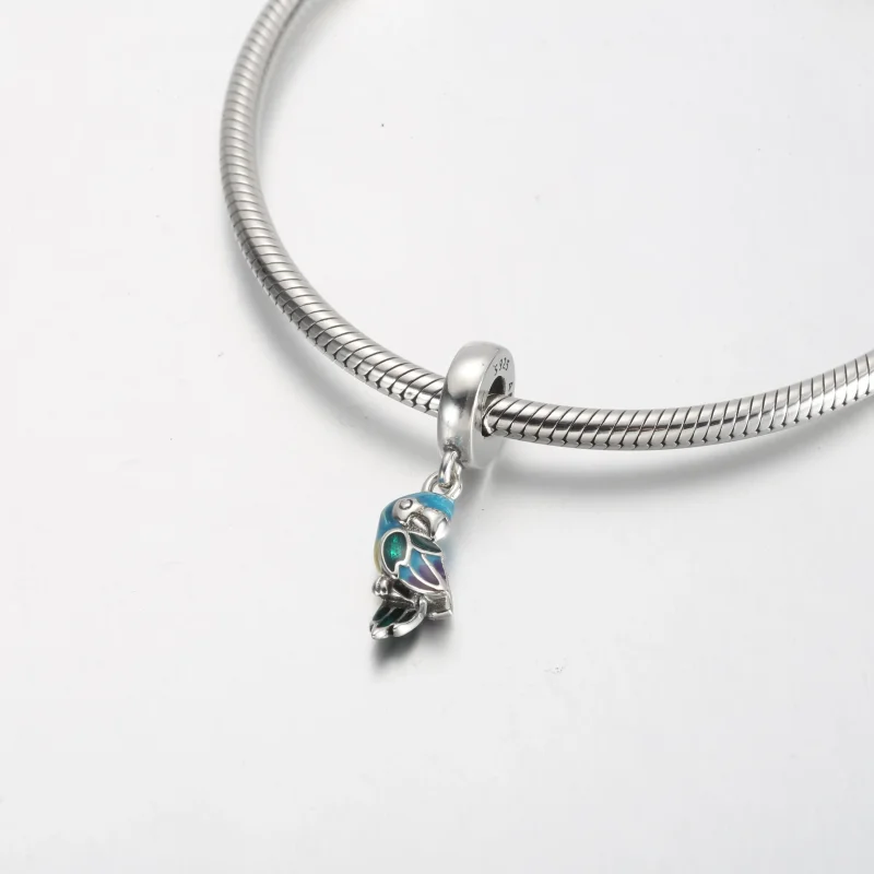 (slika za) Viseči obesek Pandora Jungle Paradise Parrot - 791679C01 - Ogled 4