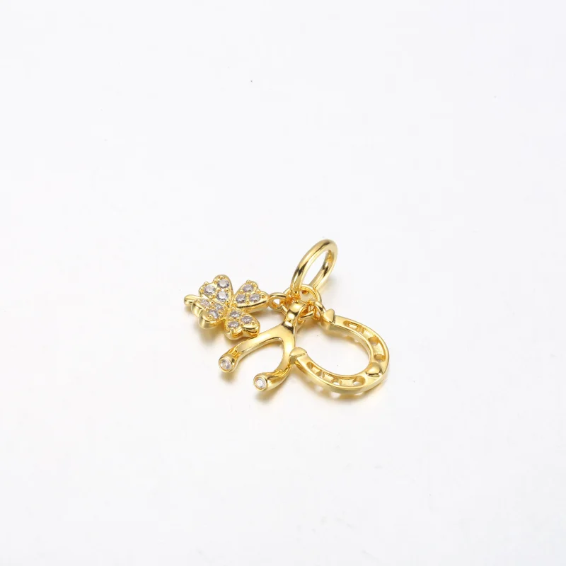 (slika za) Viseči obesek Pandora Lucky Clover, Wishbone & Horseshoe - 752337c01 - Ogled 2