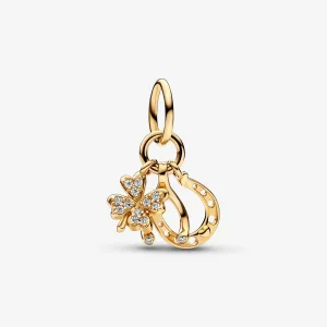 (slika za) Viseči obesek Pandora Lucky Clover, Wishbone & Horseshoe - 752337c01