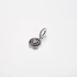 Viseči obesek Pandora Sparkling Double Halo Heart - 791476C01