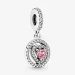 Viseči obesek Pandora Sparkling Double Halo Heart - 791476C01