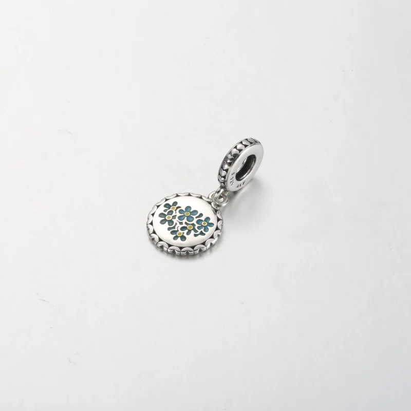 (slika za) Viseči obesek s cvetjem Pandora Modra Nezabavna - 792018C00_E031 - Ogled 2