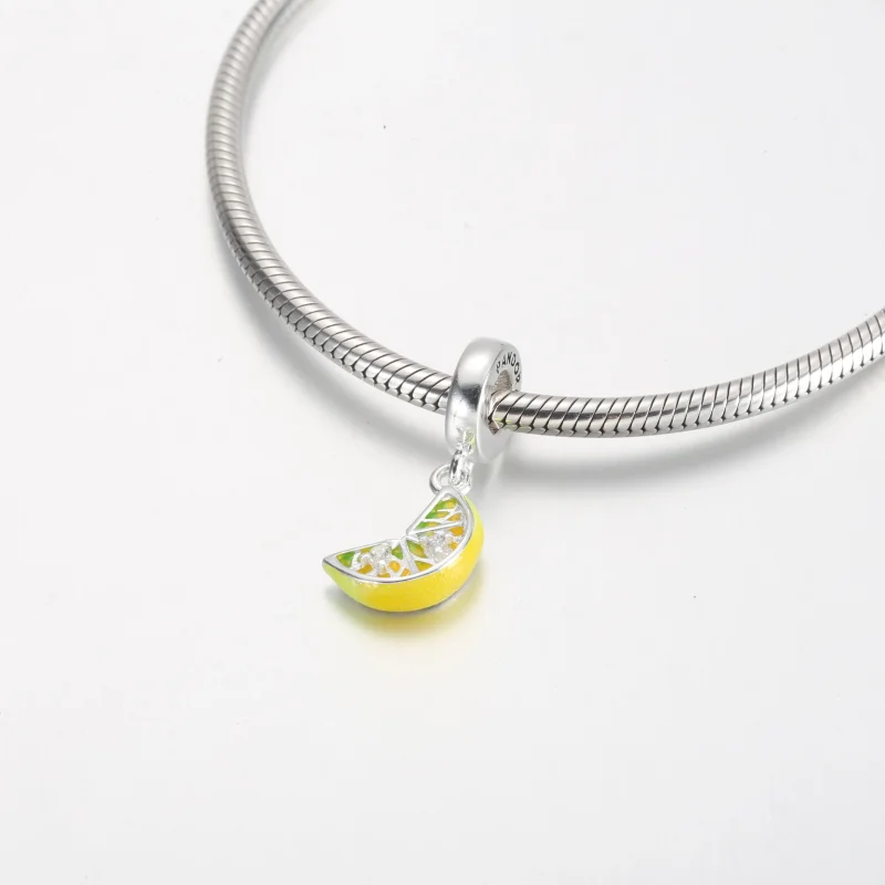 (slika za) Viseči obesek z rezino limone Pandora - 791696C01 - Ogled 4