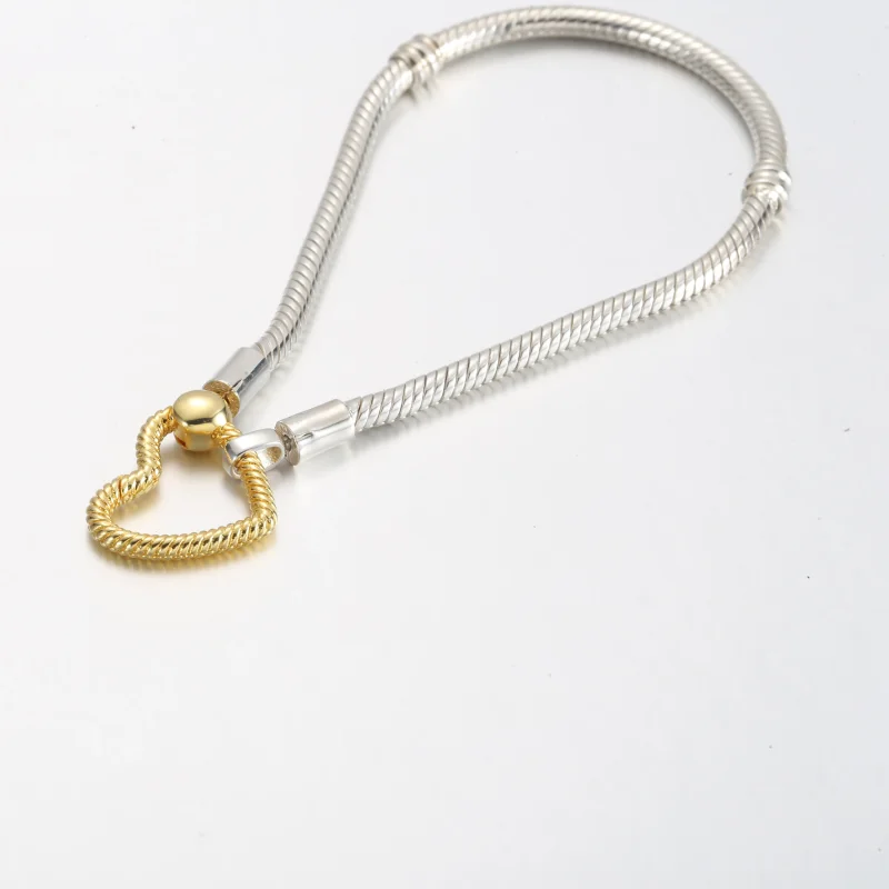 (slika za) Zapestnica Pandora Moments s srčasto zaponko - 569539C00 - Ogled 5