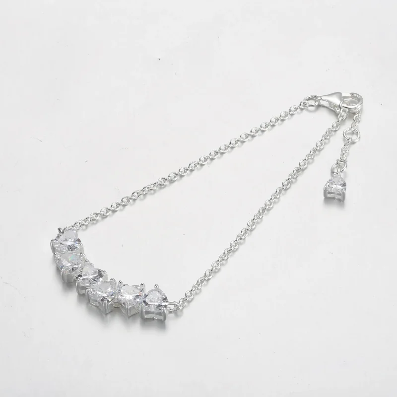 (slika za) Zapestnica z verižico Pandora Sparkling Endless Hearts - 591162C01 - Ogled 4