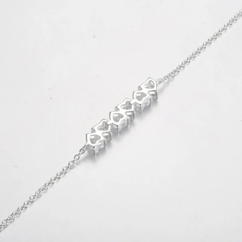 (slika za) Zapestnica z verižico Pandora Sparkling Endless Hearts - 591162C01 - Ogled 6