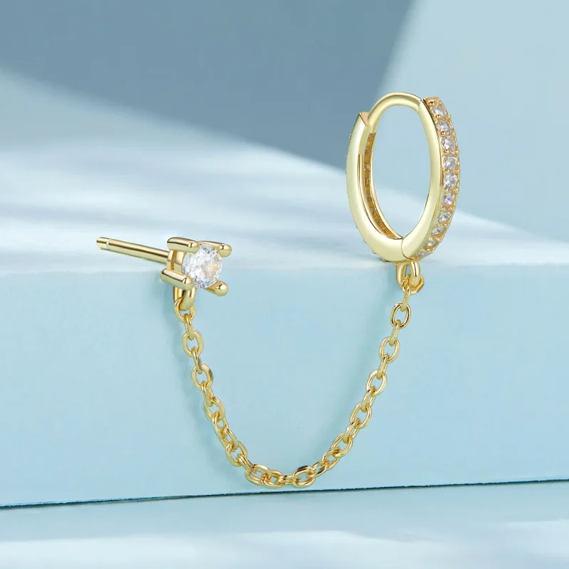 (slika za) Izvrstni pozlačeni uhani v stilu PANDORA - SCE1678-B - Ogled 2