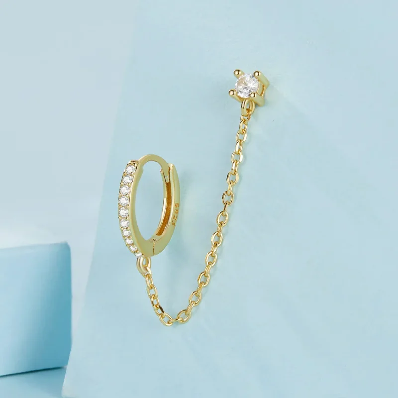 (slika za) Izvrstni pozlačeni uhani v stilu PANDORA - SCE1678-B - Ogled 3