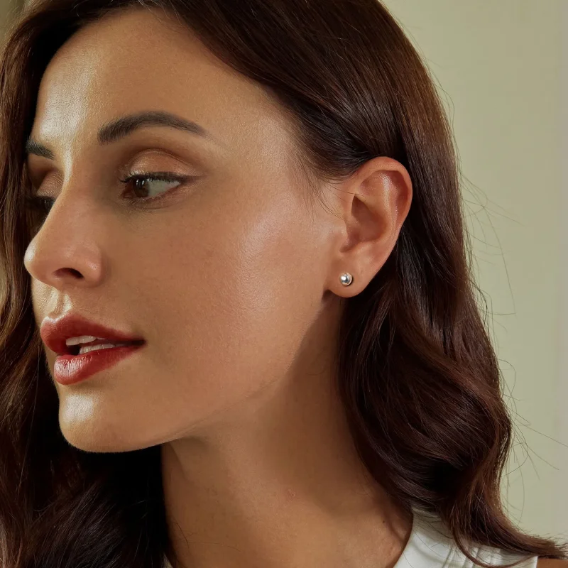 (slika za) Majhni kroglični uhani v slogu PANDORA - SCE1725-S - Ogled 6