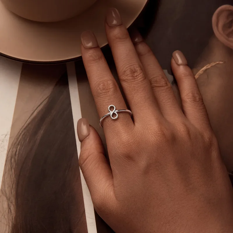 (slika za) Neskončni prstan v stilu PANDORA - SCR996-E - Ogled 6