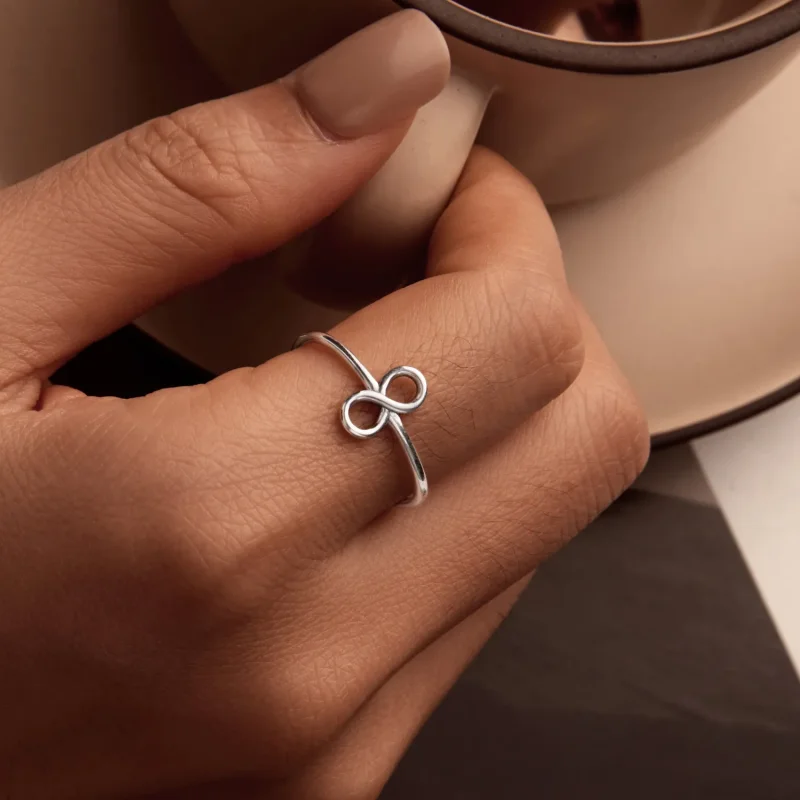 (slika za) Neskončni prstan v stilu PANDORA - SCR996-E - Ogled 7