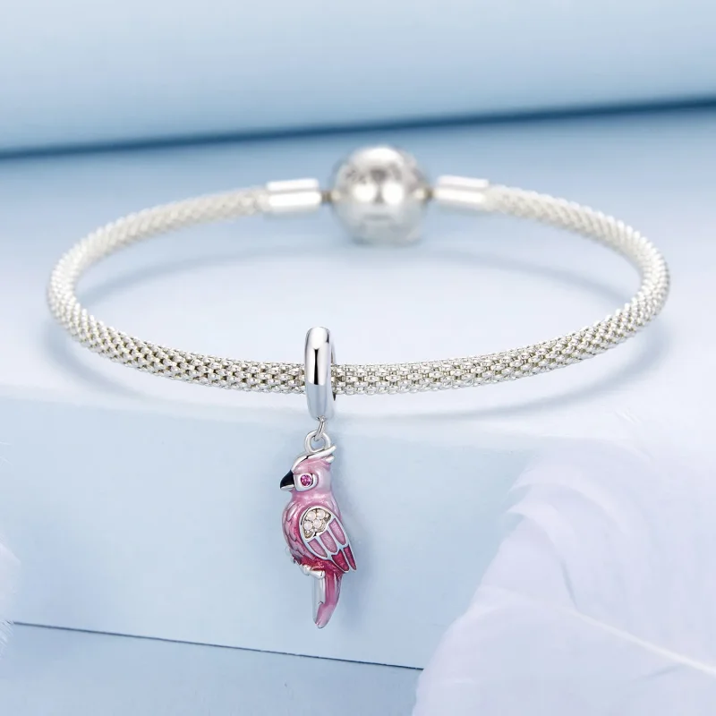 (slika za) Obesek PANDORA Style Pink Parrot - BSC971 - Ogled 3