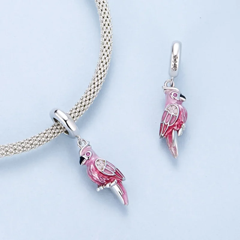 (slika za) Obesek PANDORA Style Pink Parrot - BSC971 - Ogled 4