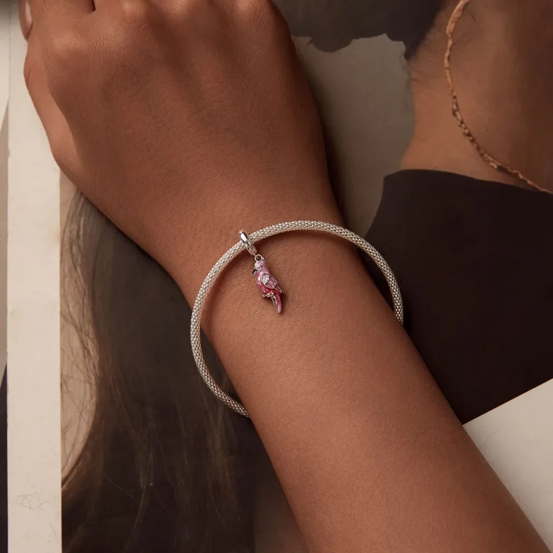 (slika za) Obesek PANDORA Style Pink Parrot - BSC971 - Ogled 5