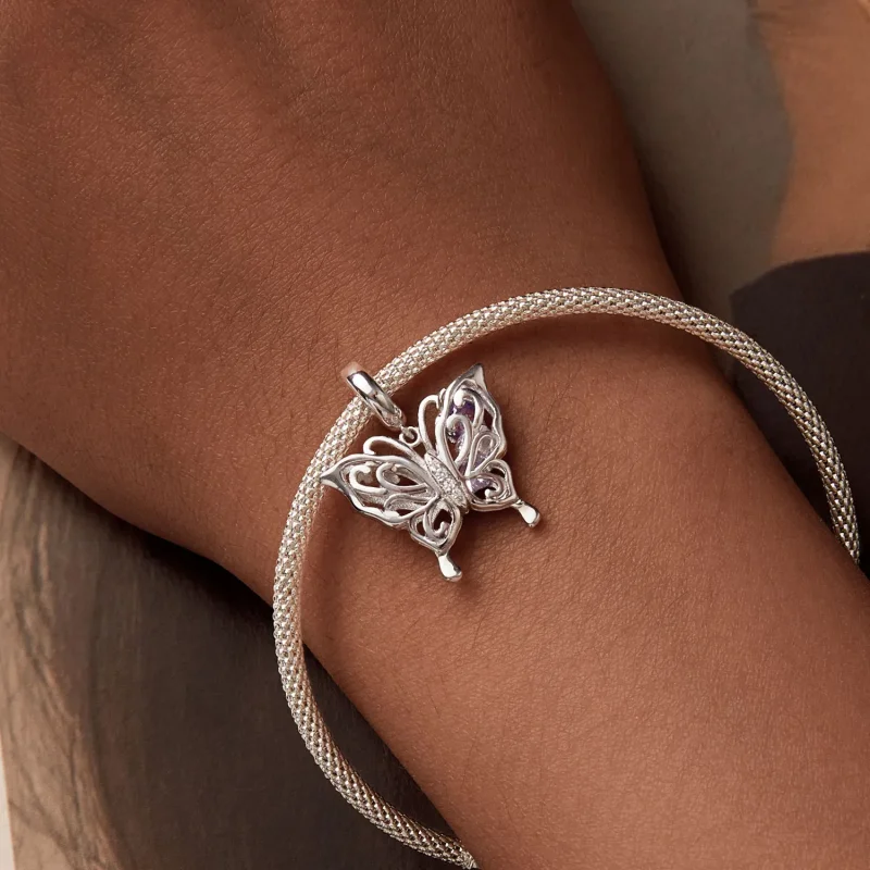 (slika za) Obesek z metulji v stilu PANDORA - BSC969 - Ogled 5