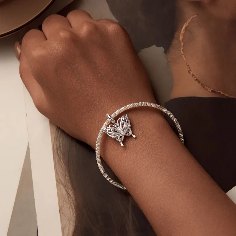 (slika za) Obesek z metulji v stilu PANDORA - BSC969 - Ogled 6