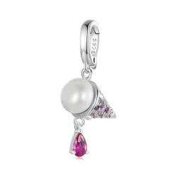 Obesek za sladoled PANDORA Style Natural Pearl - BSC962
