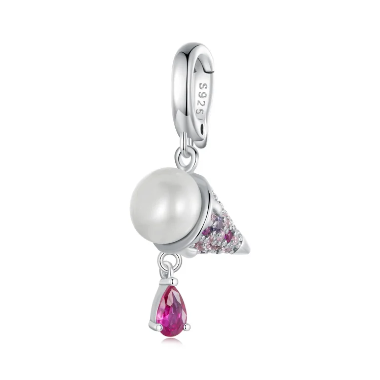 Obesek za sladoled PANDORA Style Natural Pearl - BSC962