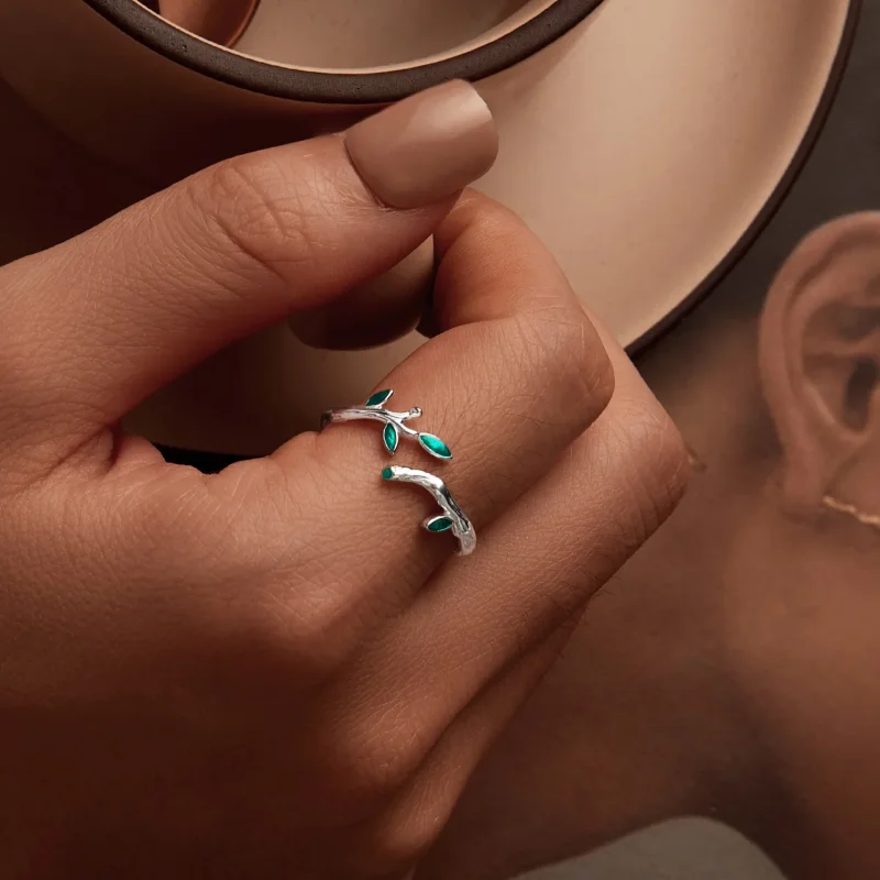 (slika za) Odprt prstan v stilu PANDORA - BSR517-E - Ogled 7