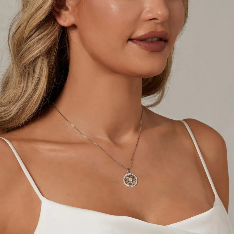 (slika za) Ogrlica v slogu PANDORA Drevo življenja - BSN371 - Ogled 6