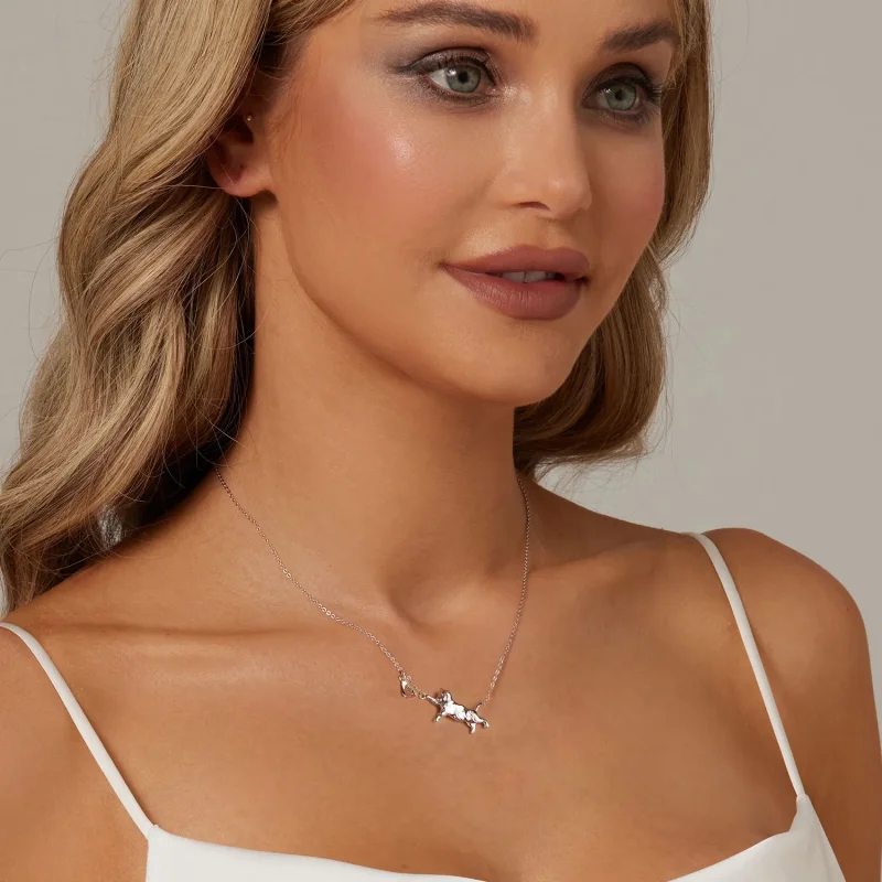 (slika za) Ogrlica z mačko in metuljem v stilu PANDORA - SCN514 - Ogled 7