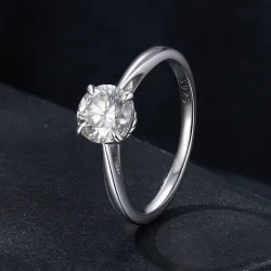 PANDORA Style Bleščeč prstan iz moissanita 1Ct (en certifikat) - MSR044