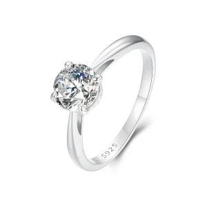 (slika za) PANDORA Style Bleščeč prstan iz moissanita 1Ct (en certifikat) - MSR044