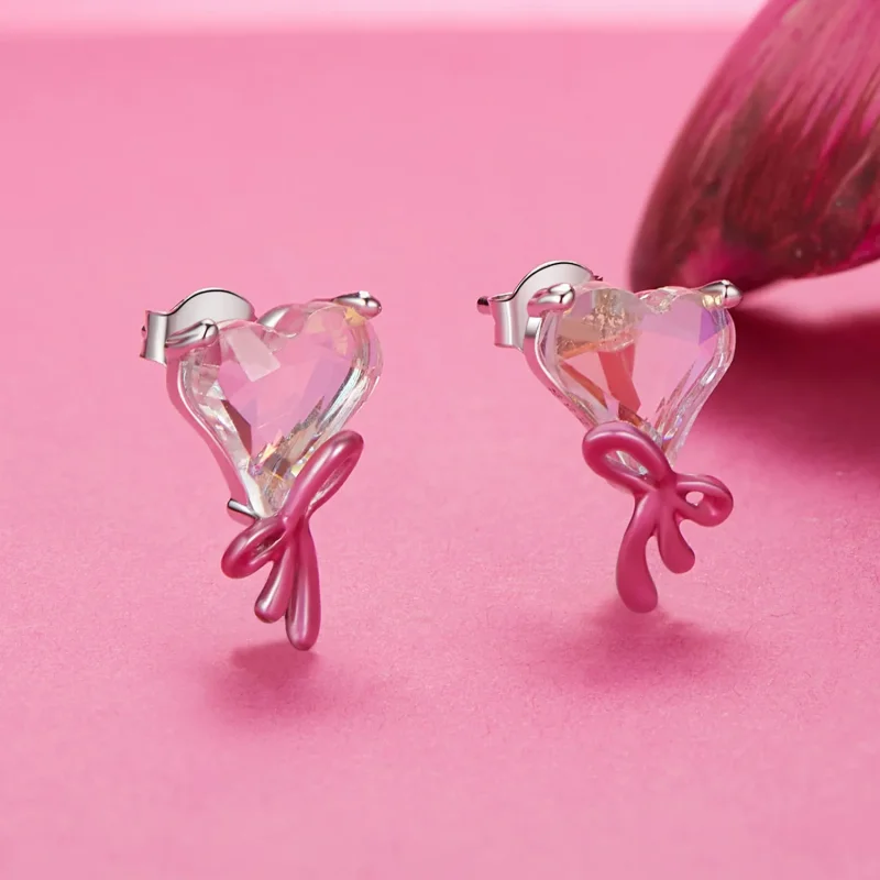 (slika za) PANDORA Style Love Bow Uhani - SCE1696 - Ogled 2